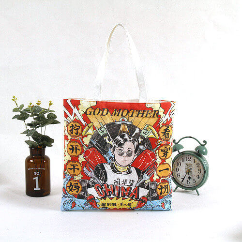 printed canvas tote bag