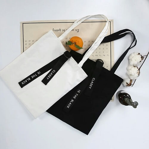 branded canvas tote bag